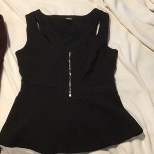 Black peplum never worn